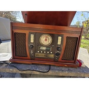 Innovative Technology Aviator Recordable CD 5-in-1 Wooden Music Ctr Tape No Work